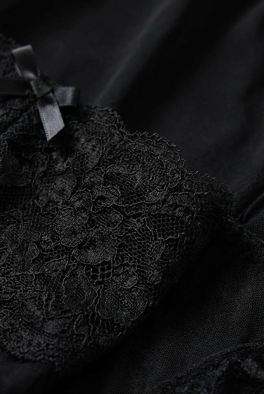 Floral Lace Corset & Garter Belt Lingerie Set