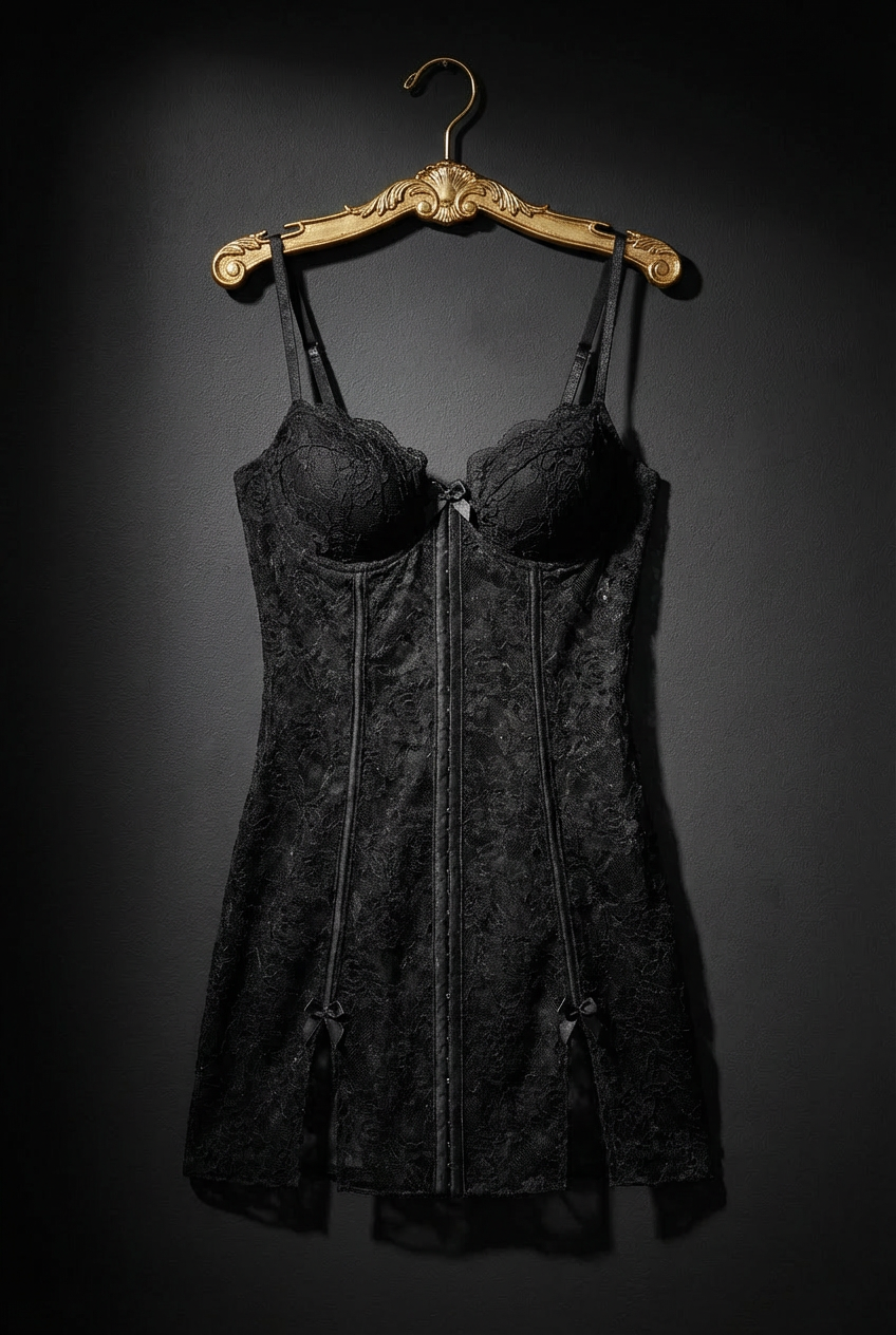 Floral Lace Open-Back Slip Dress