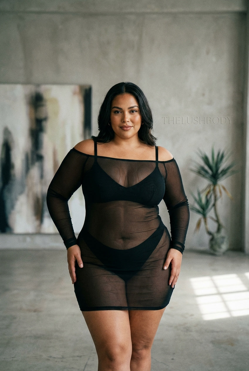 Sheer Mesh Bra & Skirt Three-Piece Lingerie Set