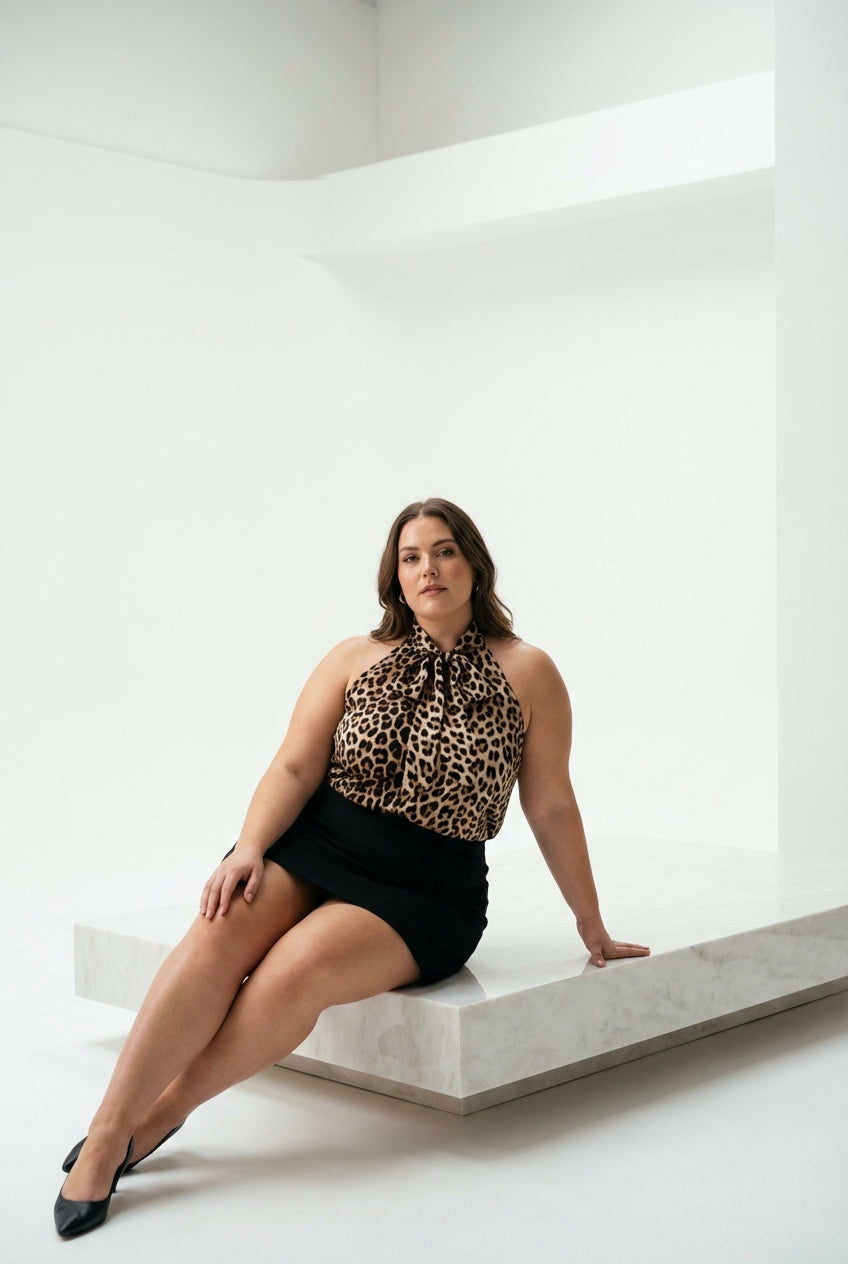 Wild Secretary Leopard Print 2-Way Lingerie Set