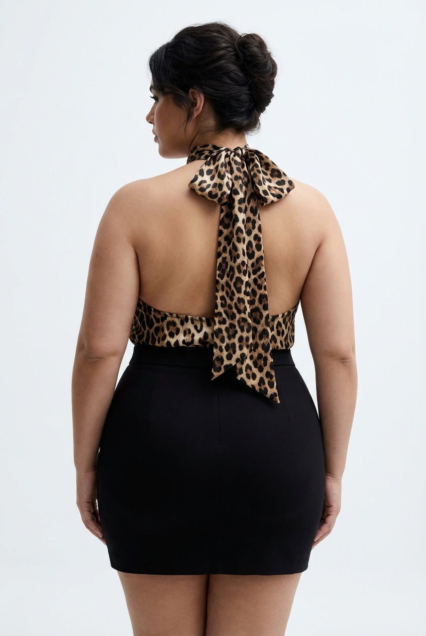 Wild Secretary Leopard Print 2-Way Lingerie Set