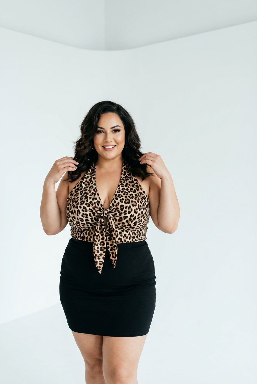 Wild Secretary Leopard Print 2-Way Lingerie Set